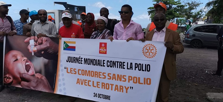 Célébration de la journée mondiale contre la polio / Le Rotary club de Moroni en campagne pour l’éradication de la polio